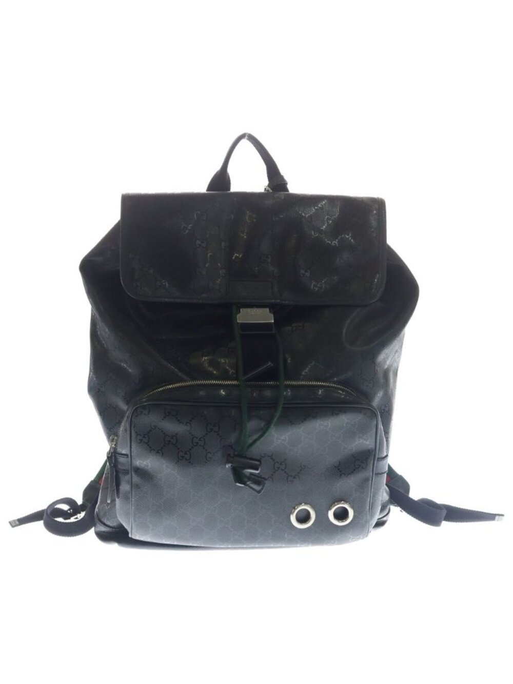 Gucci GG Supreme Allover Pattern Backpack Black